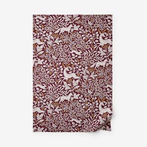 Winter Forest Floral Cotton Tea Towel