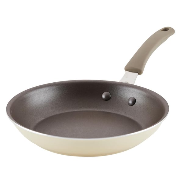 Rachael Ray Cook & Create Aluminum Nonstick Frying Pan / Skillet, 10 Inch,  Almond