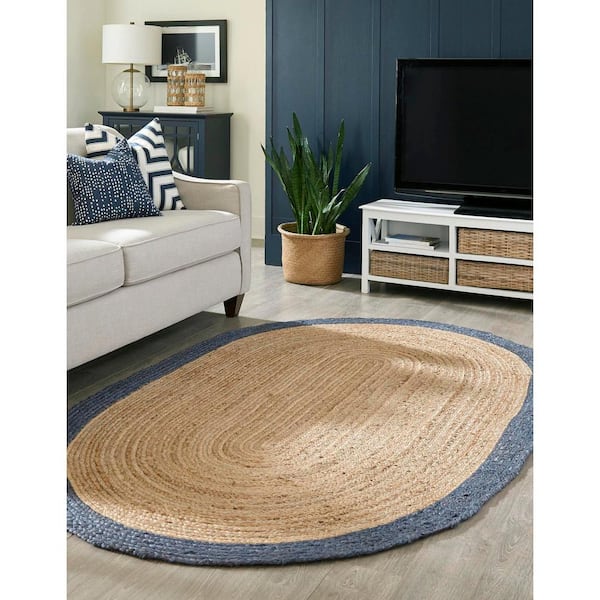 Braided Jute Goa Natural 8' 0 x 10' 0 Area Rug