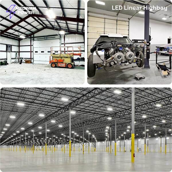 MEDINAH POWER 1.4 ft. 600-Watt Equivalent Integrated LED Dimmable White Linear High Bay Light, 21000 Lumens, 4000K