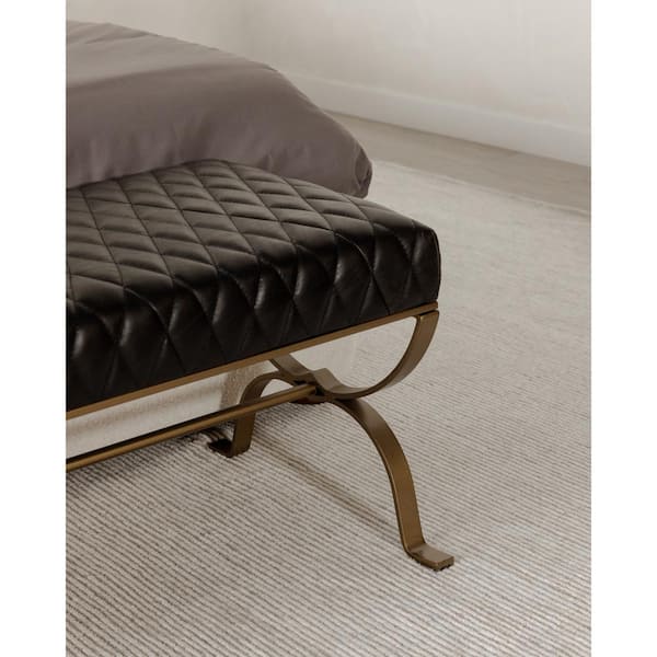 Black Gold Cowhide Vinyl - 1109