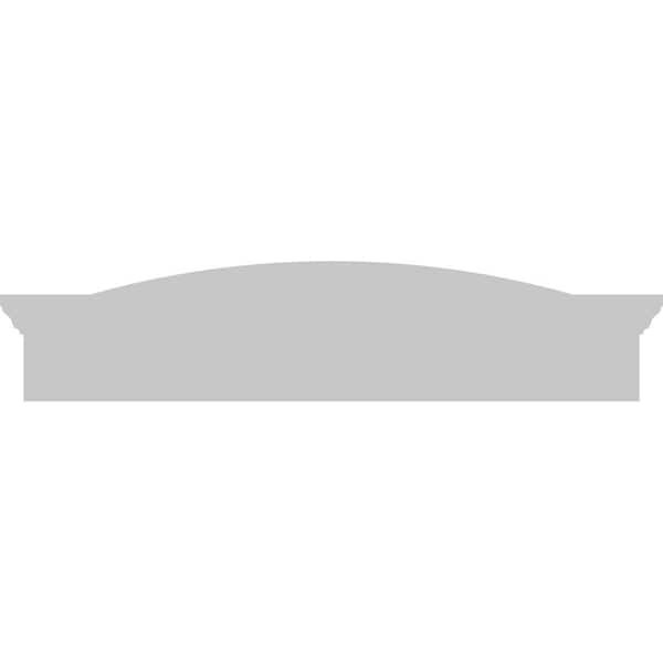 Ekena Millwork 46 in. W x 10-1/2 in. H x 2-3/4 in. P Eyebrow Signature Urethane Pediment, Primed Tan
