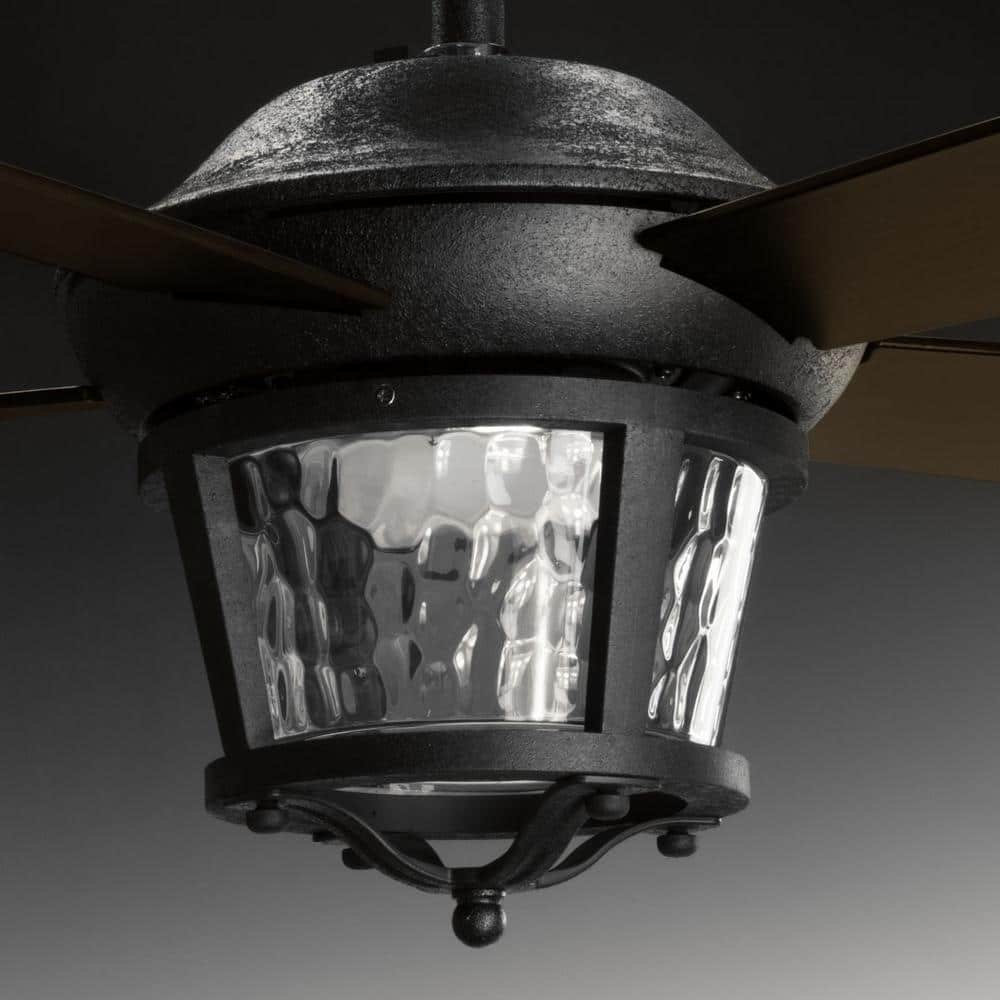 Smyrna 52" Black Ceiling Fan with LED Light and Remote