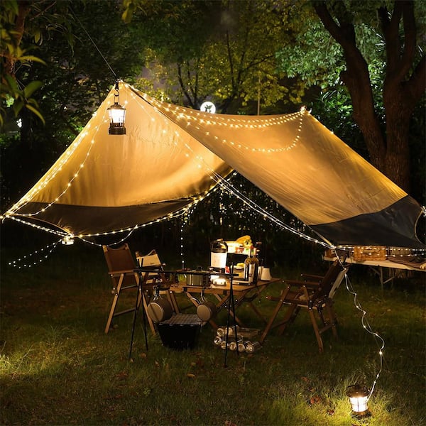 Defiant 300 Lumens Rechargeable Dimmable Lantern with String Light