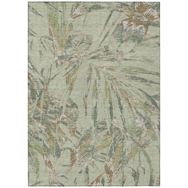 Chantille Machine Washable Indoor/Outdoor Abstract ACN2975 Celery 10 ft. x 14 ft. Area Rug