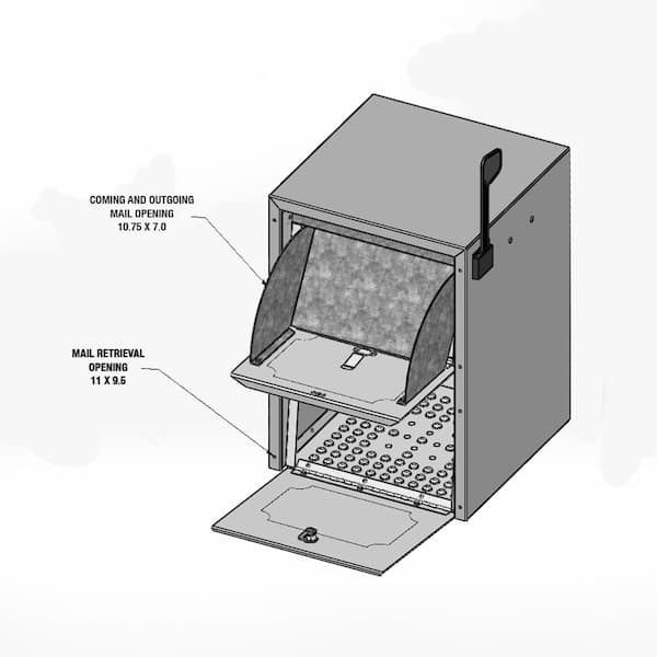 Weekend Away Vault Copper Vein Post/Column Mount Secure Mailbox Weekend Away Vault Copper Vein Post/Column Mount Secure Mailbox