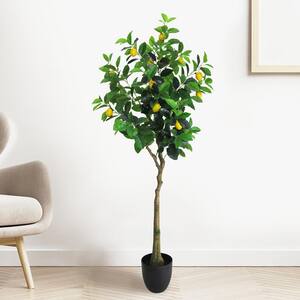 5 ft. Real Touch Artificial Lemon Tree in Pot