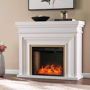 Nonniare 23 in. Smart Electric Fireplace in White