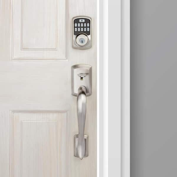 Kwikset Aura Satin Nickel Single Cyl. Elec. BT Keypad Smart Lock