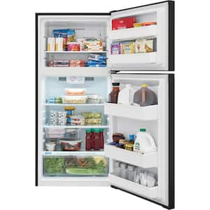 27.6 in. 13.9 cu. ft. Top Freezer Refrigerator in black, Energy Star