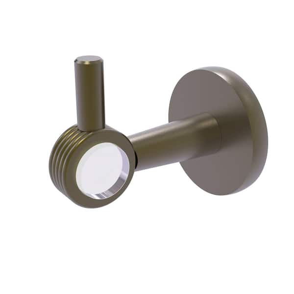 Allied Brass Clearview Collection J-Hook Robe/Towel Hook with Groovy Accents in Antique Brass