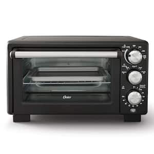 5-in-1,4 Slice Countertop Convection Toaster Oven in Matte Black