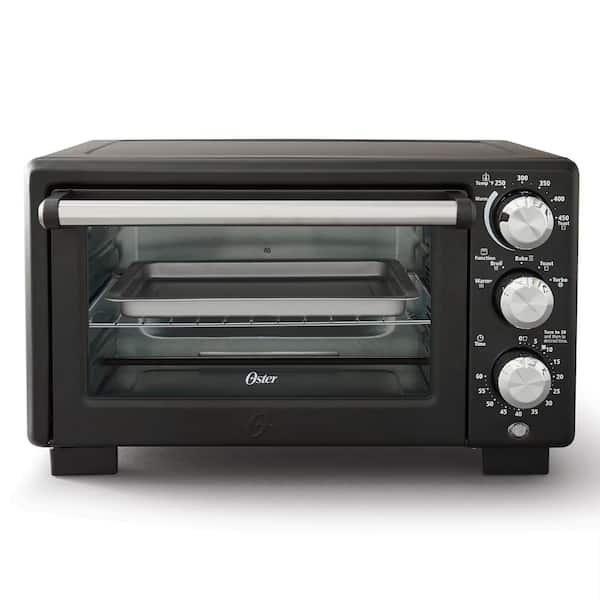 5-in-1,4 Slice Countertop Convection Toaster Oven in Matte Black