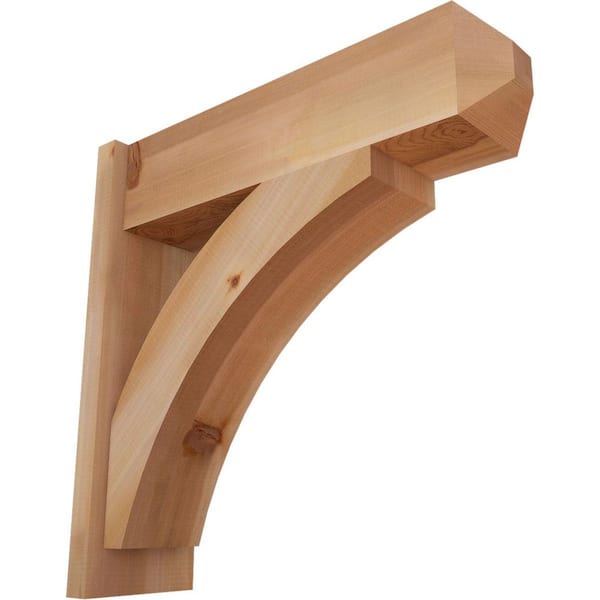 Ekena Millwork 8 in. x 26 in. x 26 in. Thorton Craftsman Smooth Western Red Cedar Outlooker