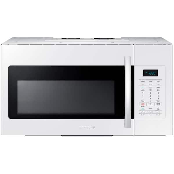 Samsung 30 in. W 1.7 cu. ft. Over the Range Microwave in White with Sensor Cooking