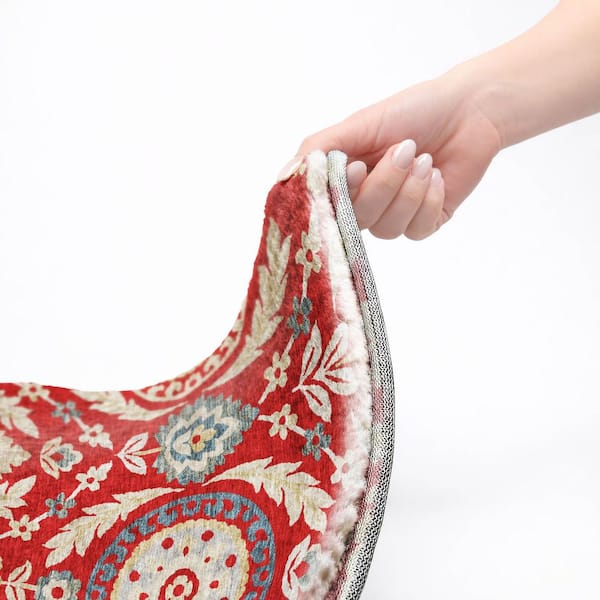 Dream Shag Premium Machine Washable Abstract ADS751 Red 10 ft. x 14 ft. Area Rug