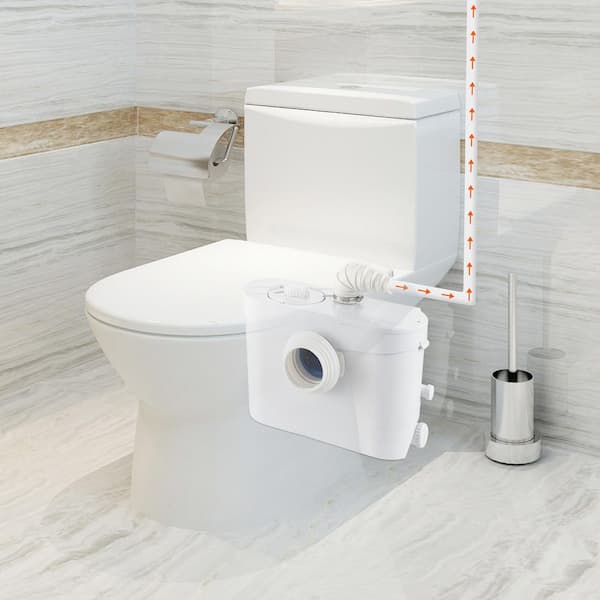 Macerator Pump, 700W, 9600 L/h Flow, 32.8 ft./10 m Head, with 3 Water Inlets for Toilet, Basement, Kitchen, Sink, Shower