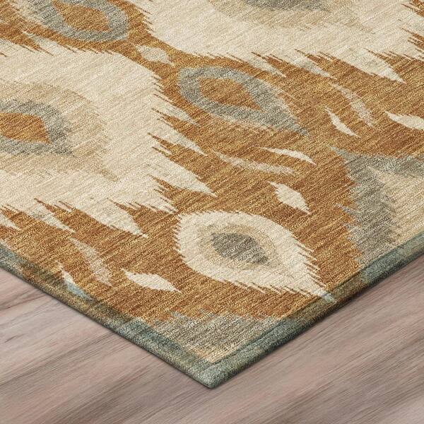 Chantille Machine Washable Indoor/Outdoor Abstract ACN3120 Rust 10 ft. x 14 ft. Area Rug