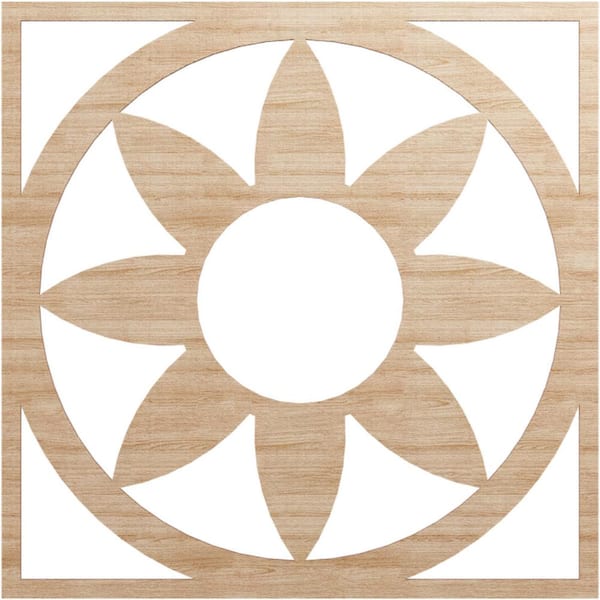 Ekena Millwork 0.25 in. x 32 in. x 32 in. Wood (Alder) Medallion Moulding
