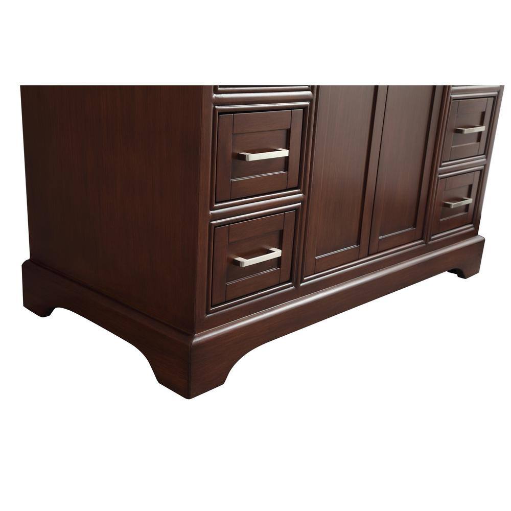 Elegant Teak 42" Single Vanity with Marble Top