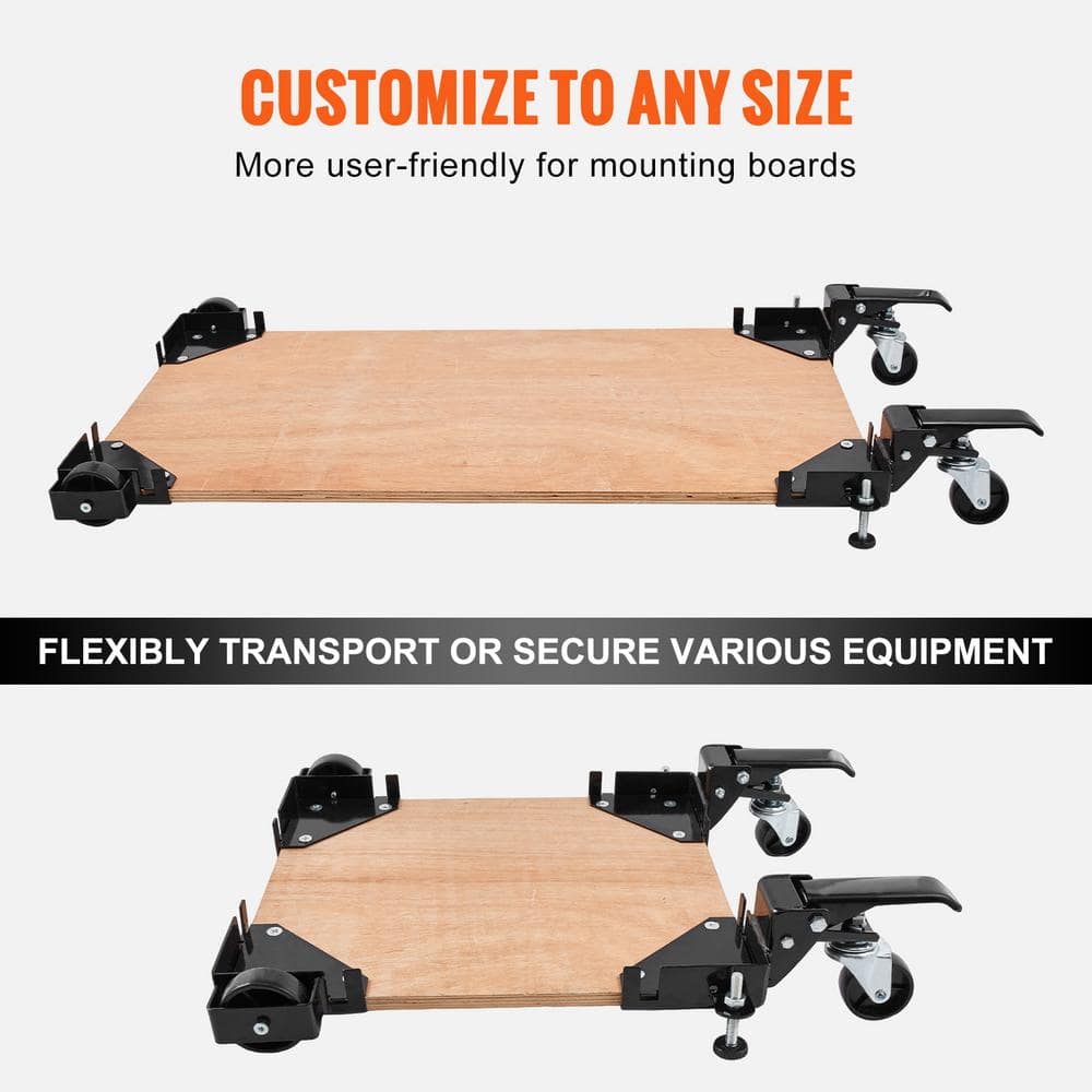 Adjustable Black Steel Heavy Duty Mobile Base Stand