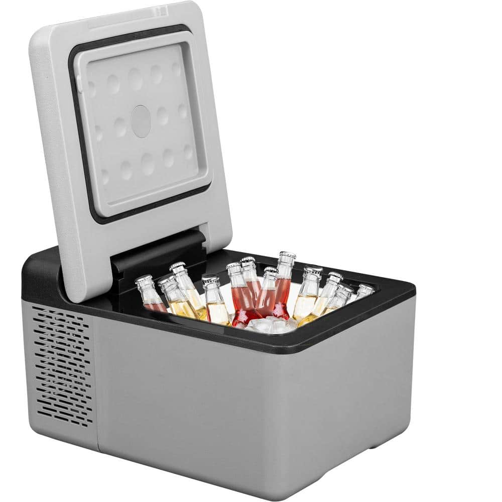 Compact Silver 10 Quart Portable RV Smart Freezer
