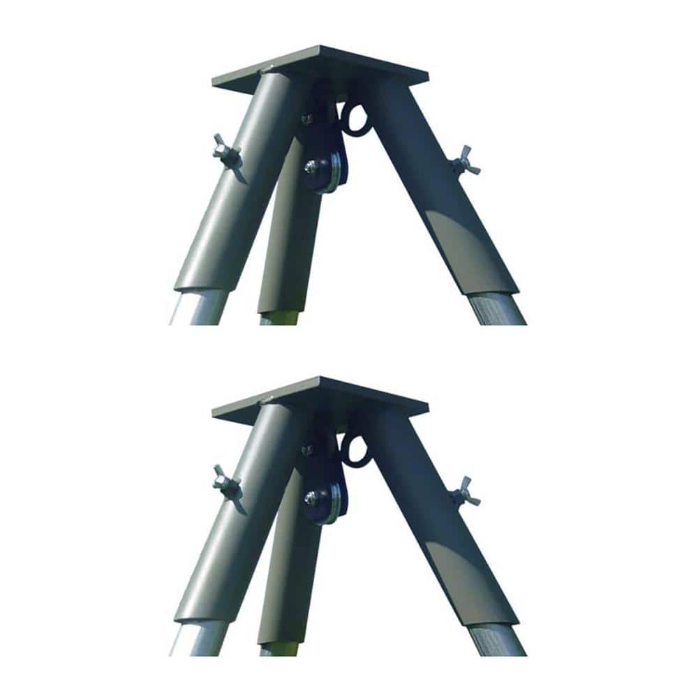 Heavy-Duty Steel Tripod Header with Pulley with 1000 lbs. Pulley System in 