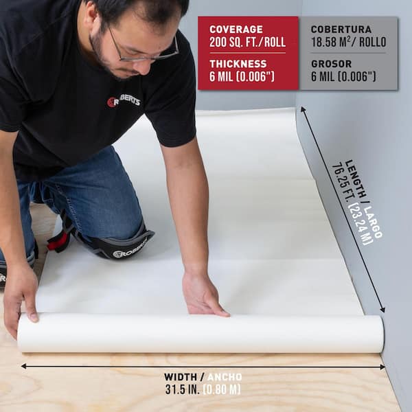 ROBERTS Silicone Moisture Barrier 200 sq ft 31.5 in.Wx76.25