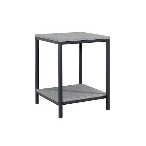 SAUDER North Avenue 20 in. Faux Concrete End/Side Table 424945 - The ...