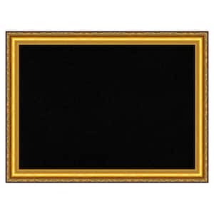 Colonial Embossed Gold Wood Framed Black Corkboard 32 in. W. x 24 in. Bulletin Board Memo Board