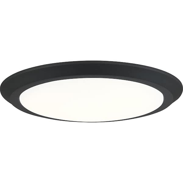 Verge 16 in. Earth Black LED Flush Mount