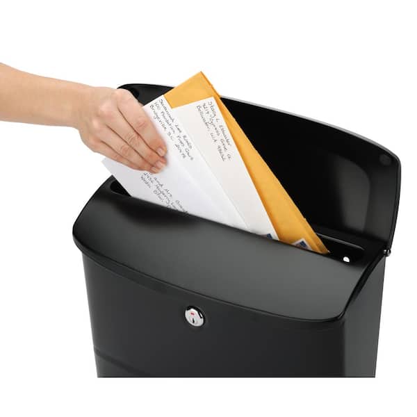 Princeton Locking Wall Mount Mailbox Black Princeton Locking Wall Mount Mailbox Black