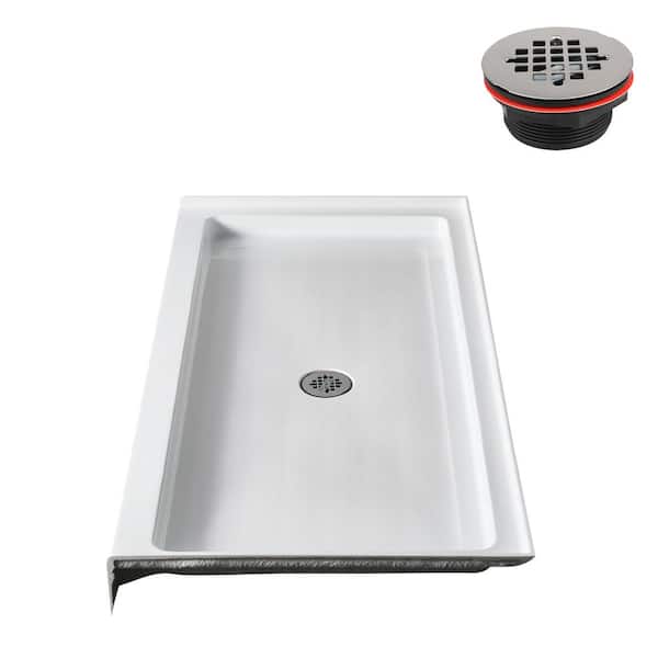 Streamline GB-513-56 60 in. L x 30 in. Alcove Acrylic Shower Pan