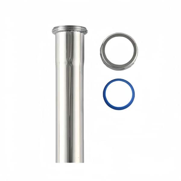1-1/4in. x 6in. Chrome-Plated Brass Slip-Joint Sink Drain Extension Tube