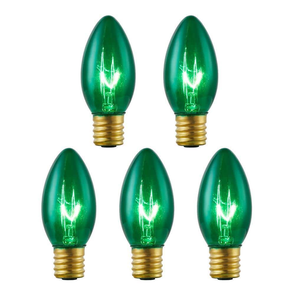 Home Accents Holiday 25 Pack C9 Green Incandescent Commercial Bulbs 999103HO The Home Depot