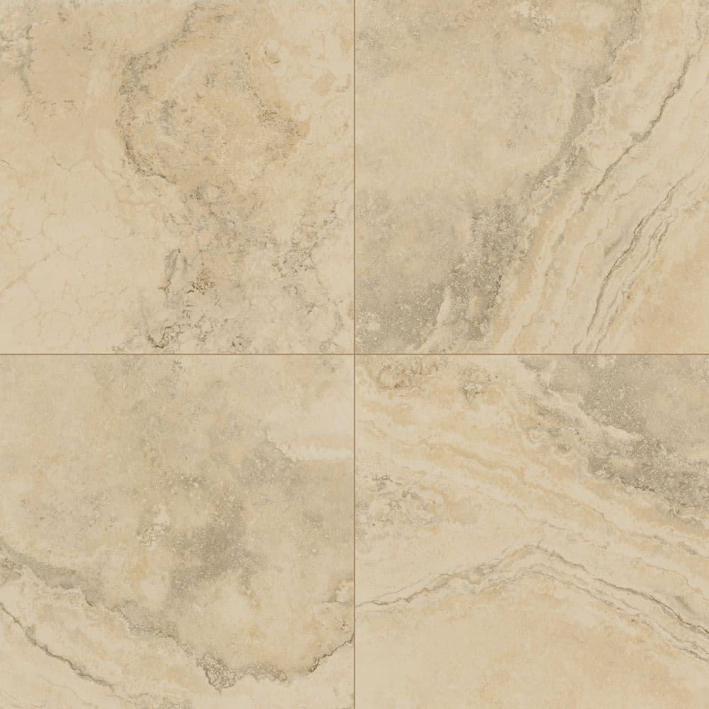 MSI Canaveral Beige Square 24 in. x 24 in. Matte Ceramic Travertine Look Floor and Wall Tile (27.81 sq. ft./Case)
