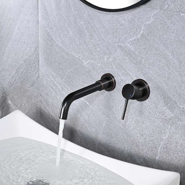 IVIGA Modern Single-Handle Wall Mounted Bathroom Faucet in Oil Rubbed Bronze