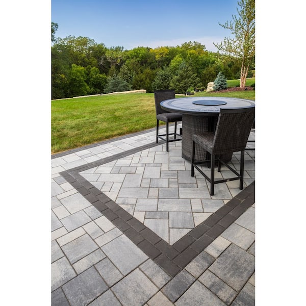 Unbranded Reno 14.75in. x 9.875 in. x 2.375 in. Rectangle Cascade Face Mix Concrete Paver Pallet (114-pieces/70.5 sq. sf./Pallet) HDRENOCASCADEFM