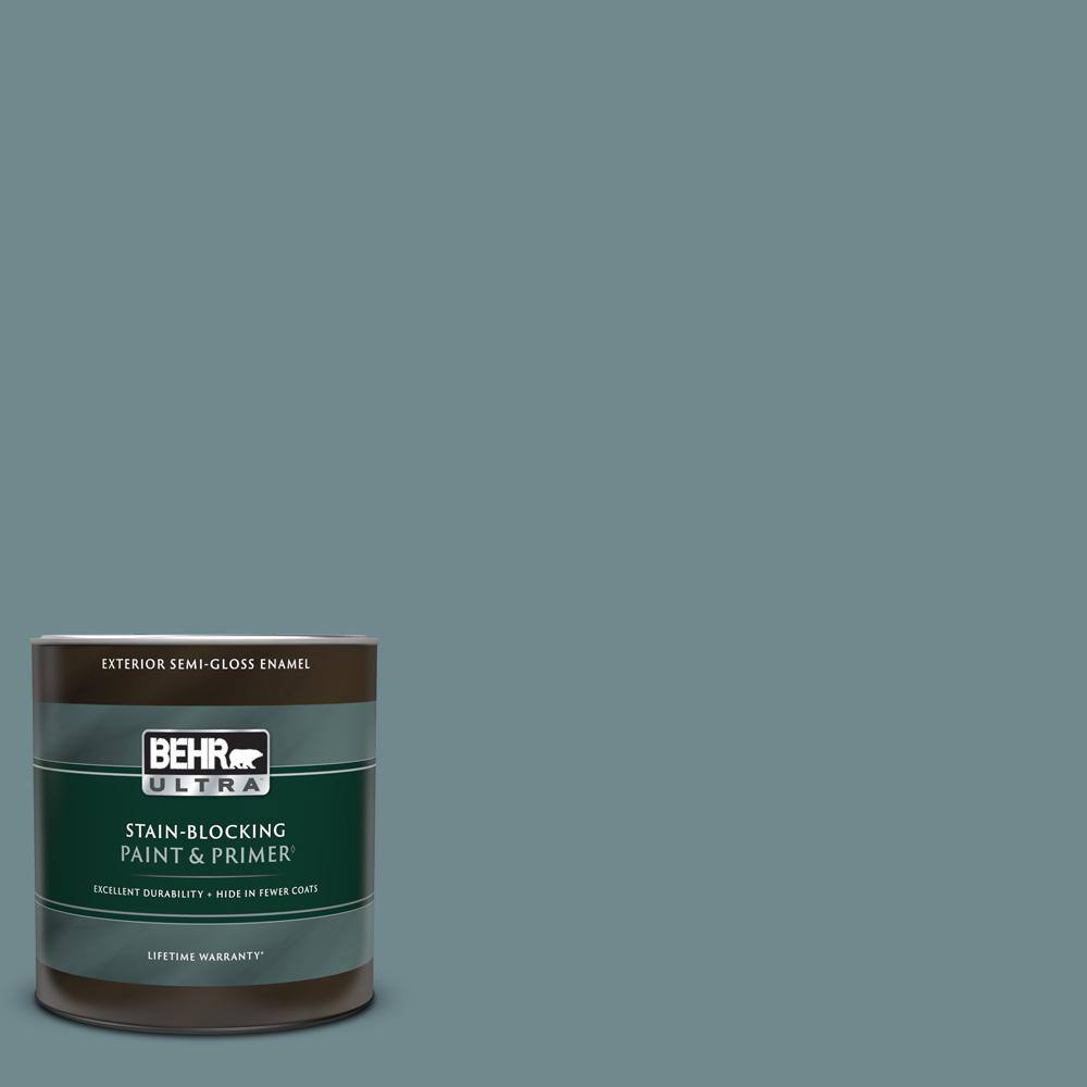 BEHR ULTRA 1 qt. PPU1306 Polaris Blue SemiGloss Enamel Exterior