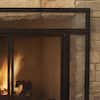 Pleasant Hearth Manchester Petite Size Black Steel and Glass