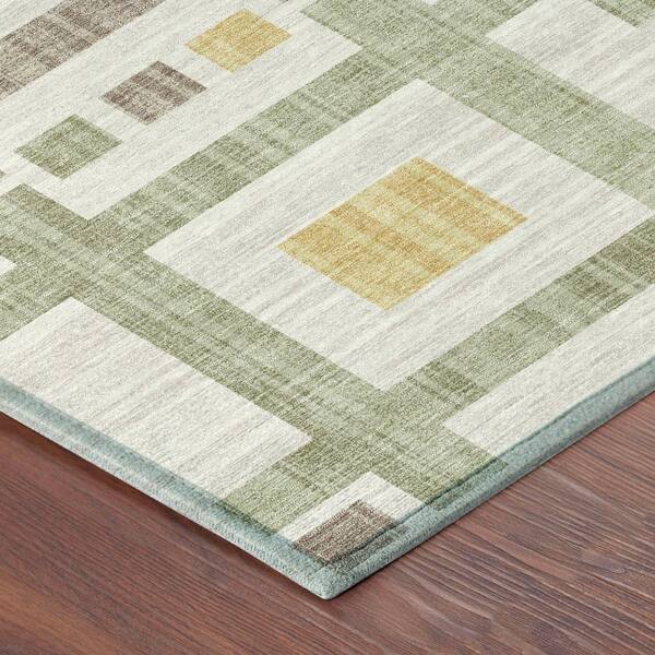 Chantille Machine Washable Indoor/Outdoor Abstract ACN2708 Ivory 2 ft. x 7 ft. Runner Rug