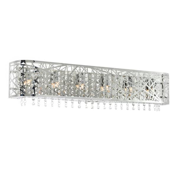 CWI Lighting Eternity 6 Light Vanity Light With Chrome Finish
