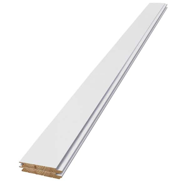 Edge 1 in. x 6 in. x 8 ft. Timeless Farmhouse White Shiplap Smooth Nickel Gap Pine Board (2-Pack)