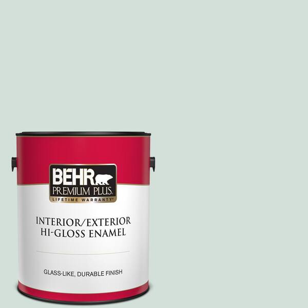 BEHR PREMIUM PLUS 1 gal. #S430-1 Melting Moment Hi-Gloss Enamel Interior/Exterior Paint