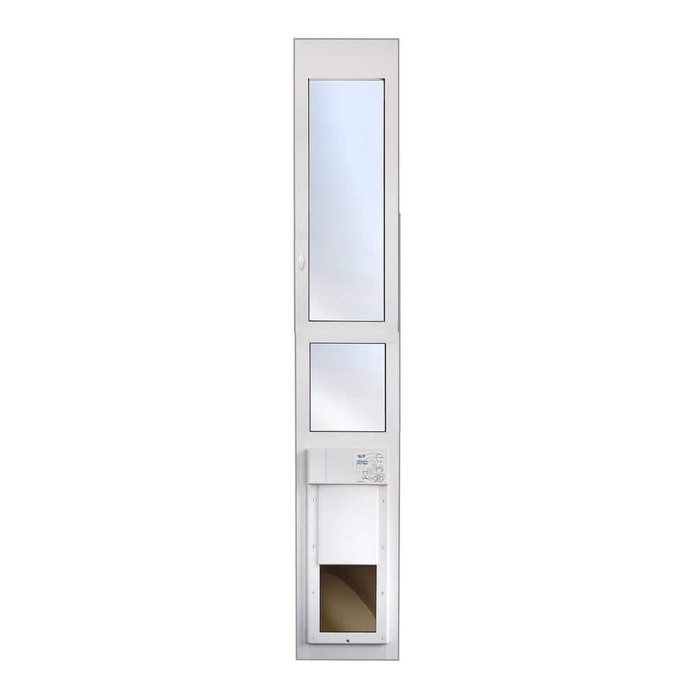 High Tech Pet 8-1/4 in. x 10 in. Power Pet Fully Automatic Patio Pet Door with Dual Pane, Low E Glass, Tall Track Height