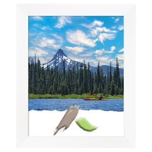 Cabinet White Narrow Picture Frame Opening Size 16 in. x 20 in.