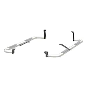 3-Inch Round Polished Stainless Steel Nerf Bars, No-Drill, Select Chevrolet Silverado, GMC Sierra 1500