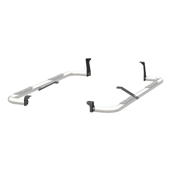 Aries 3-Inch Round Polished Stainless Steel Nerf Bars, No-Drill, Select Chevrolet Silverado, GMC Sierra 1500