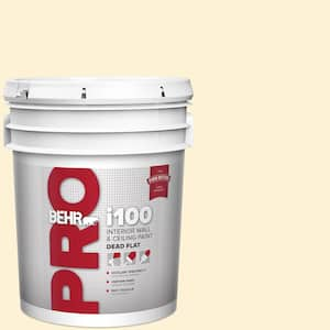 5 gal. #390C-1 Capri Cream Dead Flat Interior Paint