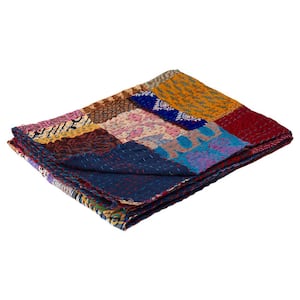 Josephine Multicolor Contemporary Silk Throw Blanket